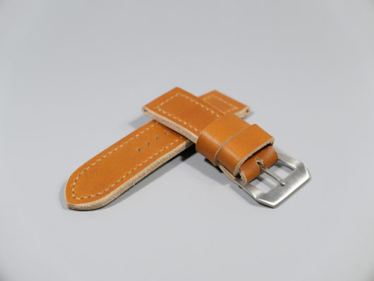 Panerai 47mm Luminor Leather Strap English Tan Aged Brandy Soft 26mm IMAGE
