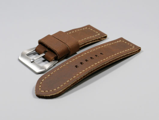 Panerai 47mm Leather Strap Rust Brown Marcello 26mm IMAGE