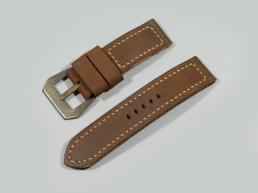 Panerai 44mm Rust Iron Oxide Strap Vintage Buckle Marcello Leather IMAGE