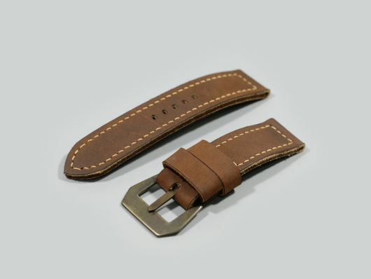 Panerai 44mm Rust Iron Oxide Strap Vintage Buckle Marcello Leather IMAGE