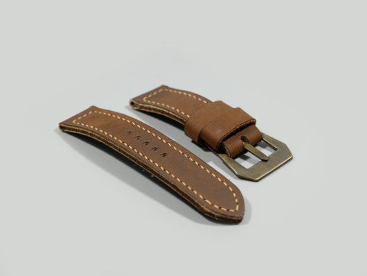 Panerai 44mm Rust Iron Oxide Strap Vintage Buckle Marcello Leather IMAGE