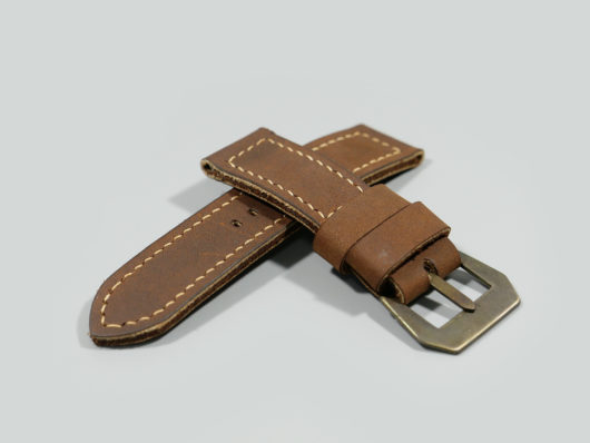 Panerai 44mm Rust Iron Oxide Strap Vintage Buckle Marcello Leather IMAGE