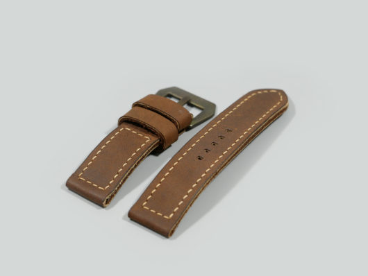 Panerai 44mm Rust Iron Oxide Strap Vintage Buckle Marcello Leather IMAGE