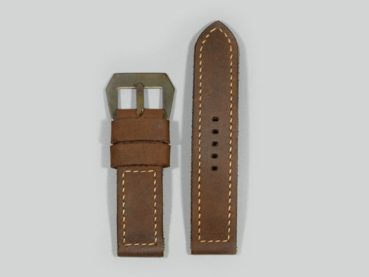 Panerai 44mm Rust Iron Oxide Strap Vintage Buckle Marcello Leather IMAGE