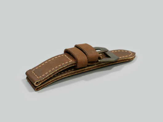 Panerai 44mm Rust Iron Oxide Strap Vintage Buckle Marcello Leather IMAGE