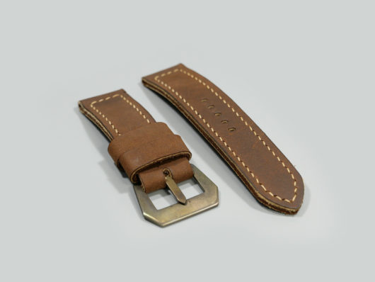 Panerai 44mm Rust Iron Oxide Strap Vintage Buckle Marcello Leather IMAGE