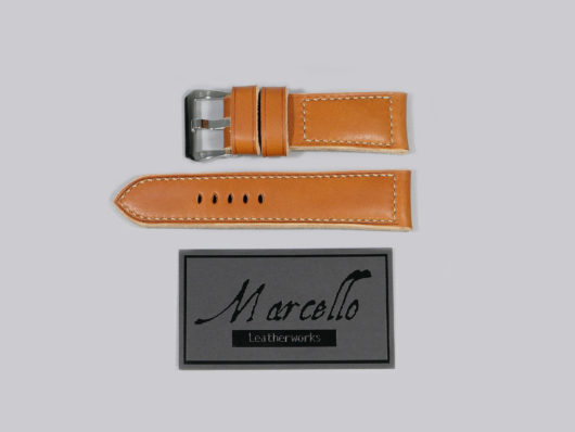 Panerai Radiomir Tan Strap Padded Classic Handmade Marcello Side PHOTO