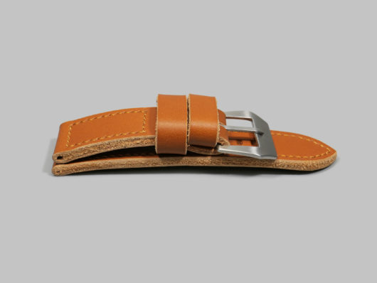 English Tan 24mm Panerai Strap Handmade IMAGE