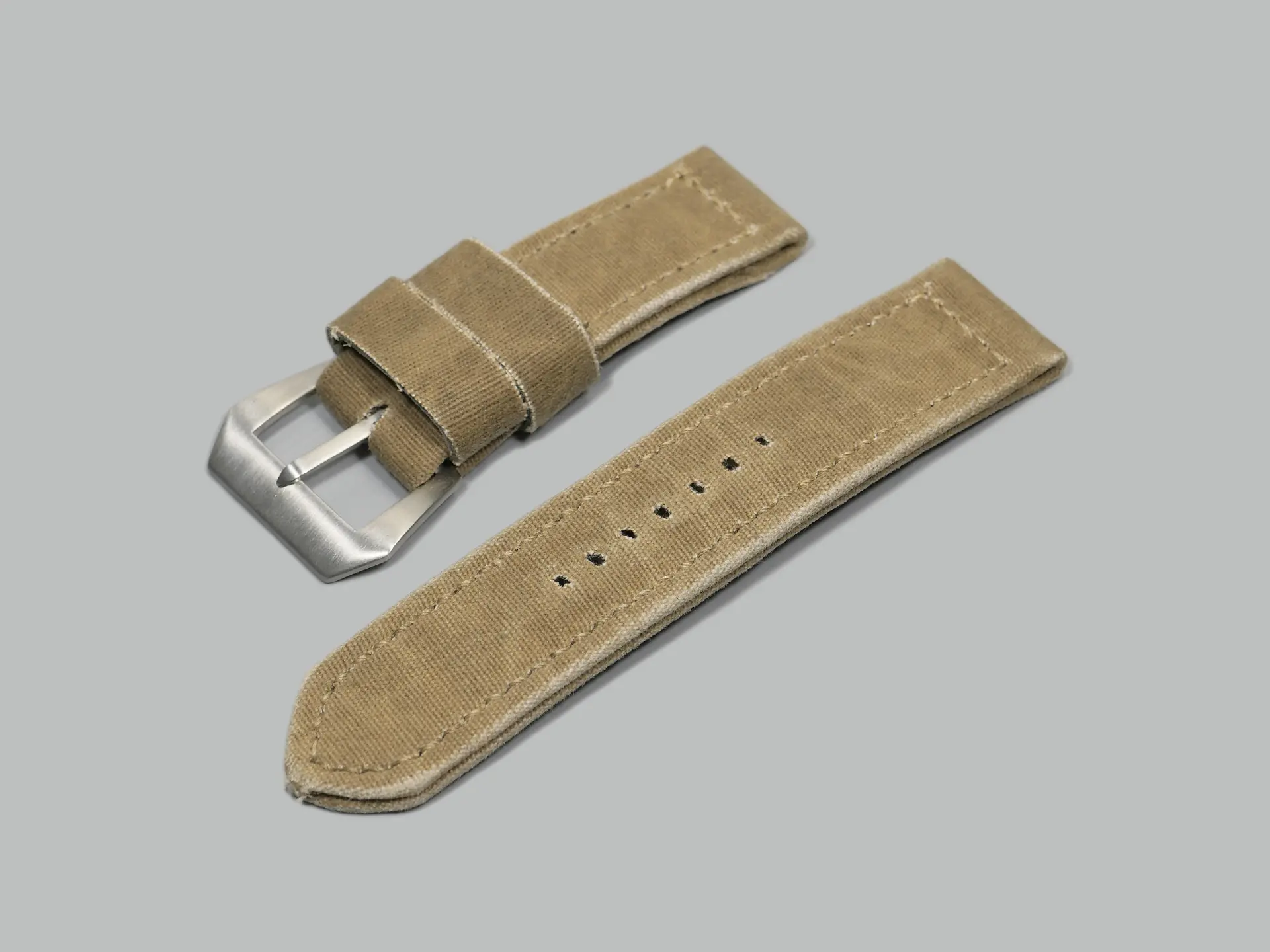 Waxed Canvas Panerai Strap 26mm with Vintage Buckle Marcello Straps Handmade Panerai Straps