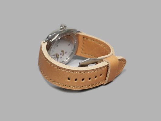 Photograph of handmade Tan Radiomir Strap on watch by Marcello IMAGE
