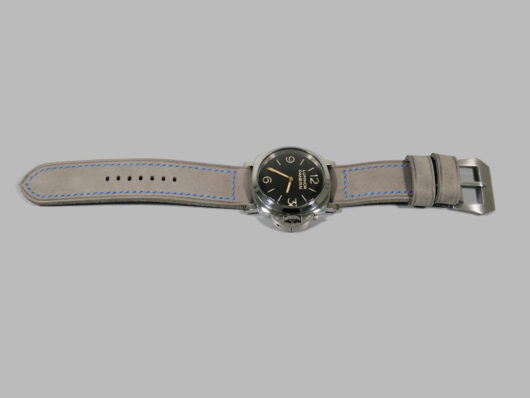 PAM372 with grey leather strap handmade IMAGE