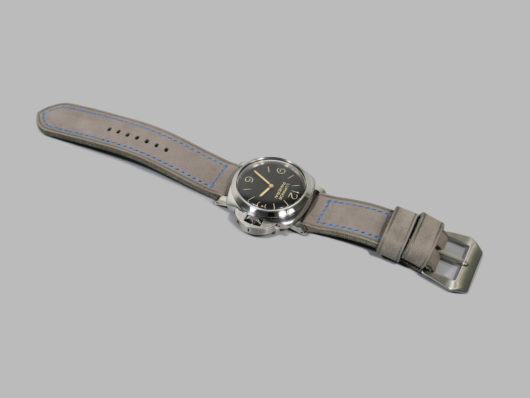 PAM372 with grey leather strap handmade IMAGE