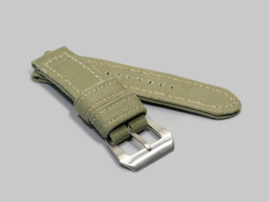 Bespoke Green Canvas Strap for 44mm Panerai Watch IMAGE