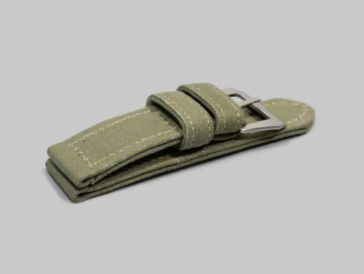 Custom Green Canvas Strap for 44mm Panerai Watch IMAGE