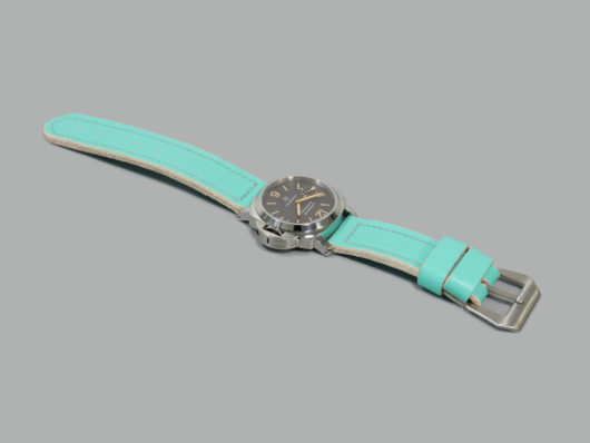 Tiffany Blue Strap on 44mm Panerai Luminor Watch IMAGE