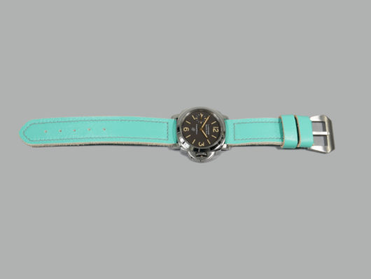 Tiffany Blue Strap on 44mm Panerai Luminor Watch IMAGE