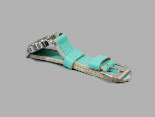 Aftermarket Tiffany Blue Strap on 44mm Panerai Luminor Watch IMAGE