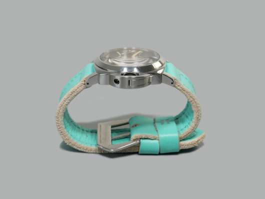 Custom Tiffany Blue Strap on 44mm Panerai Luminor Watch IMAGE