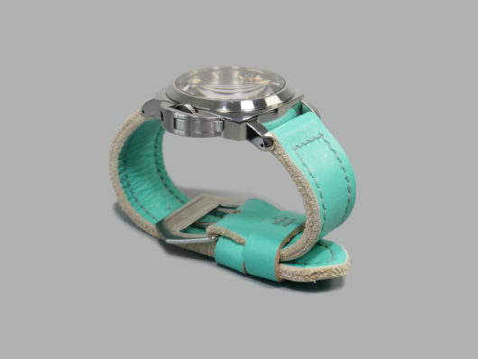 Custom Tiffany Blue Strap on 44mm Panerai Luminor Watch IMAGE