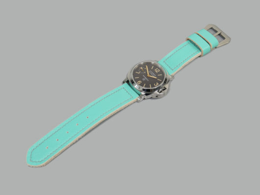 Tiffany Blue Strap on 44mm Panerai Luminor Watch IMAGE