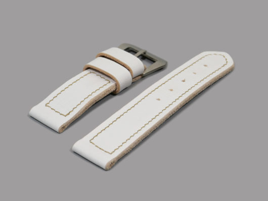 White Panerai Strap 44mm Handmade IMAGE