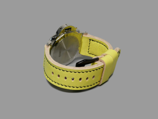 Luminor DUE with bespoke Yellow Strap IMAGE