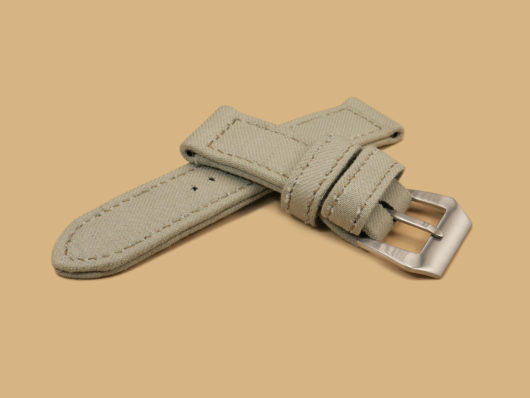 Shop Green Canvas Panerai Strap for 44mm Panerai Watch IMAGE