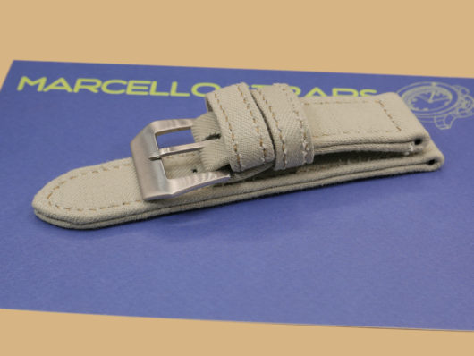 Bespoke Green Canvas Panerai Strap for 44mm Panerai Watch IMAGE