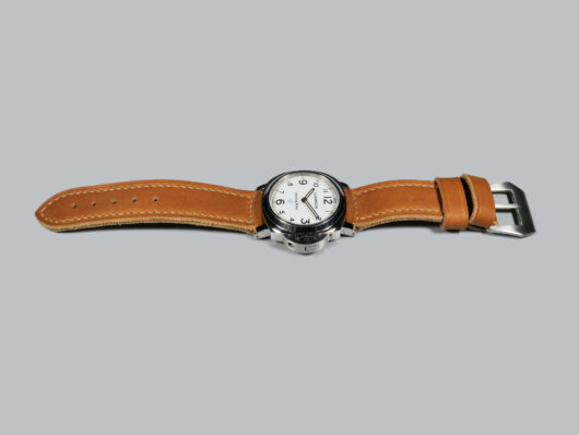 Soft Panerai strap with sewn buckle feature IMAGE