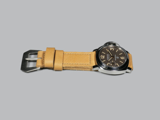 Panerai watch enhancement with tan strap IMAGE