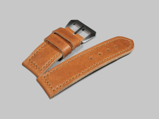 Genuine leather 26mm tan Panerai strap IMAGE