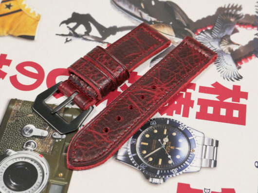 Red Panerai Strap with Black Buckle IMAGE