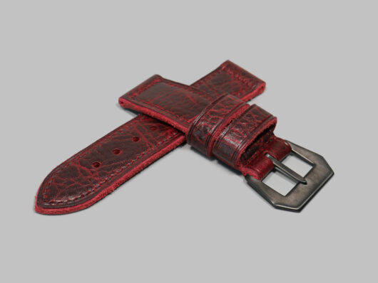 Red Panerai Strap with Black Buckle IMAGE