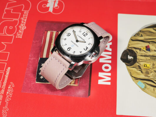 Luxurious matte pink Panerai strap for your watch - IMAGE