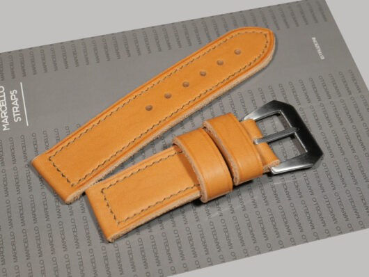 Handcrafted tan leather strap for Panerai - IMAGE