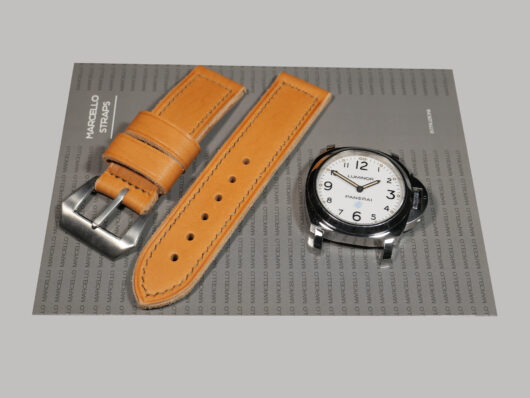 Handcrafted tan Panerai strap for luxury timepieces - IMAGE