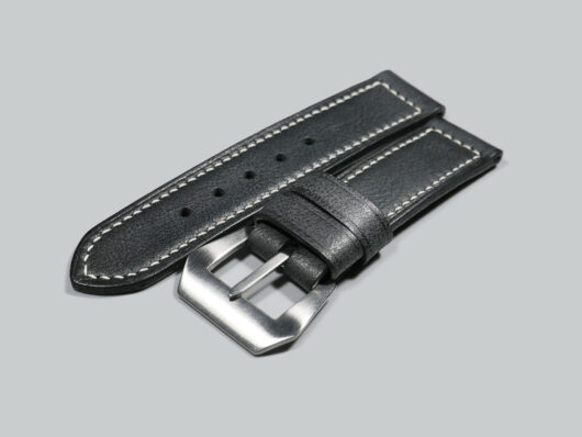 Stylish Panerai DUE strap in Ash Grey leather IMAGE