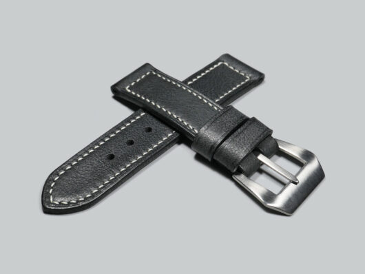 High-quality leather strap for Panerai DUE in Ash Grey IMAGE