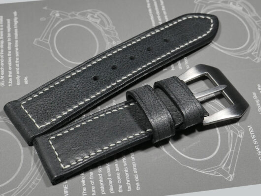 Panerai DUE watch accessory Ash Grey leather strap IMAGE