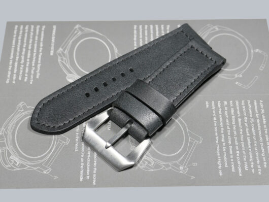 Dive into the details of Marcello Straps' grey Panerai strap through this stunning image IMAGE