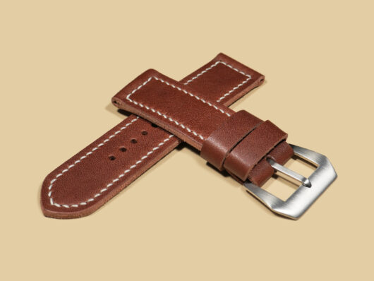 High-Quality Soft Brown Panerai Strap and Buckle Detail IMAGE