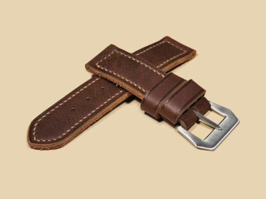 Thick Brown Panerai Strap from Marcello Straps Product Shot IMAGE