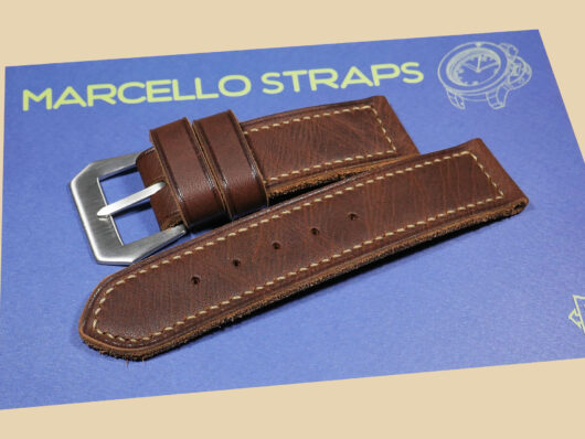 Thick Brown Panerai Strap from Marcello Straps Elegant Design IMAGE