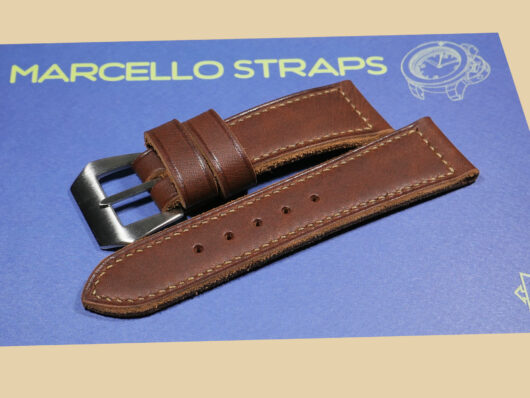 Marcello Straps Aftermarket Brown Panerai Strap PAM00992 Stitching Detail IMAGE