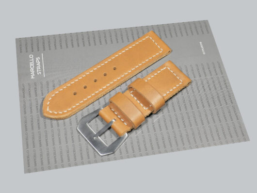 A touch of sophistication: Classic Tan Panerai Strap from MarcelloStraps.com - Bespoke Panerai Straps