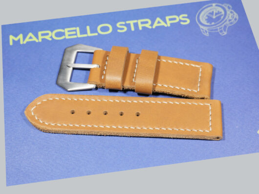 Tailored for Timelessness: Classic Tan Panerai Strap from MarcelloStraps.com - Bespoke Panerai Straps