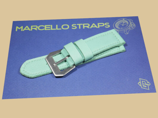 A photo of Marcello Straps strap for Light Breakfast Blue Panerai Strap 47mm watch IMAGE