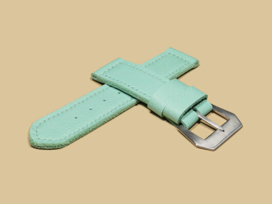 A photo of Light Breakfast Blue Panerai Strap 47mm by Marcello Straps IMAGE