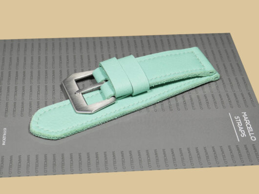 A photo of Light Breakfast Blue Panerai 47mm leather strap by Marcello Straps IMAGE