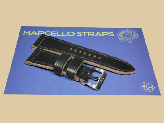 Thick Black Panerai Radiomir Strap from Marcello Straps Sleek Design IMAGE
